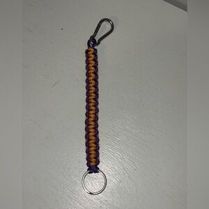 Hand Made Purple and Gold ParaCord KeyChain